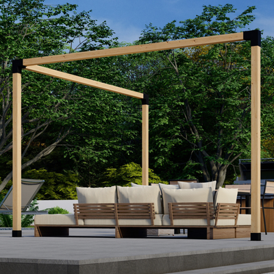 DIY Pergola Bracket Kit for a Freestanding Triangle Pergola Frame - Any Size Up to 12' x 12'
