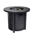 30" Propane Gas Fire Pit Table, 50000 BTU round Steel Fire Pit