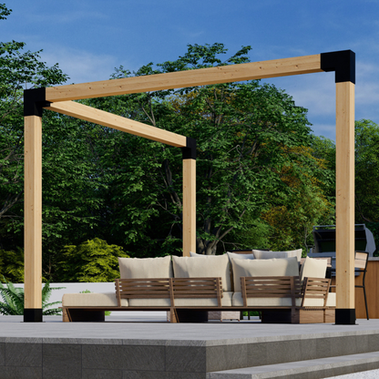 DIY Pergola Bracket Kit for a Freestanding Triangle Pergola Frame - Any Size Up to 12' x 12'