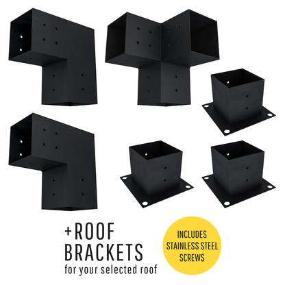 DIY Pergola Bracket Kit for a Freestanding Triangle Pergola Frame - Any Size Up to 12' x 12'