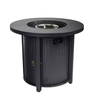 30" Propane Gas Fire Pit Table, 50000 BTU round Steel Fire Pit
