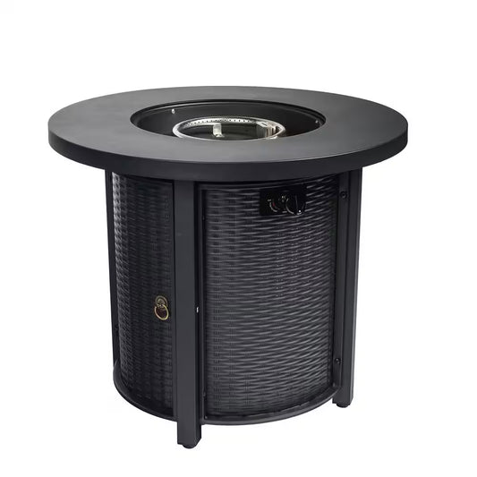 30" Propane Gas Fire Pit Table, 50000 BTU round Steel Fire Pit
