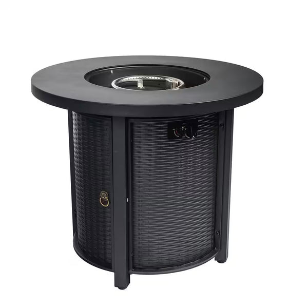 30" Propane Gas Fire Pit Table, 50000 BTU round Steel Fire Pit