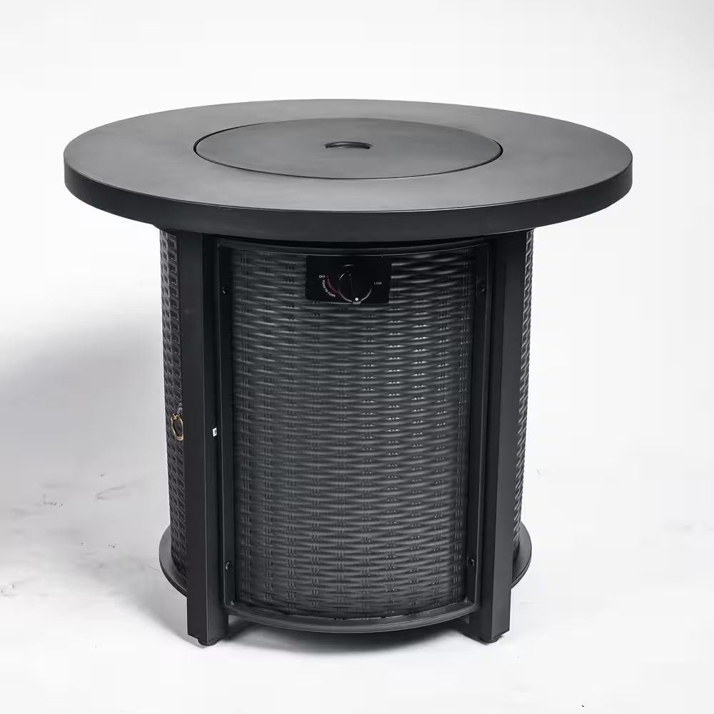 30" Propane Gas Fire Pit Table, 50000 BTU round Steel Fire Pit
