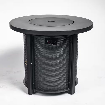 30" Propane Gas Fire Pit Table, 50000 BTU round Steel Fire Pit