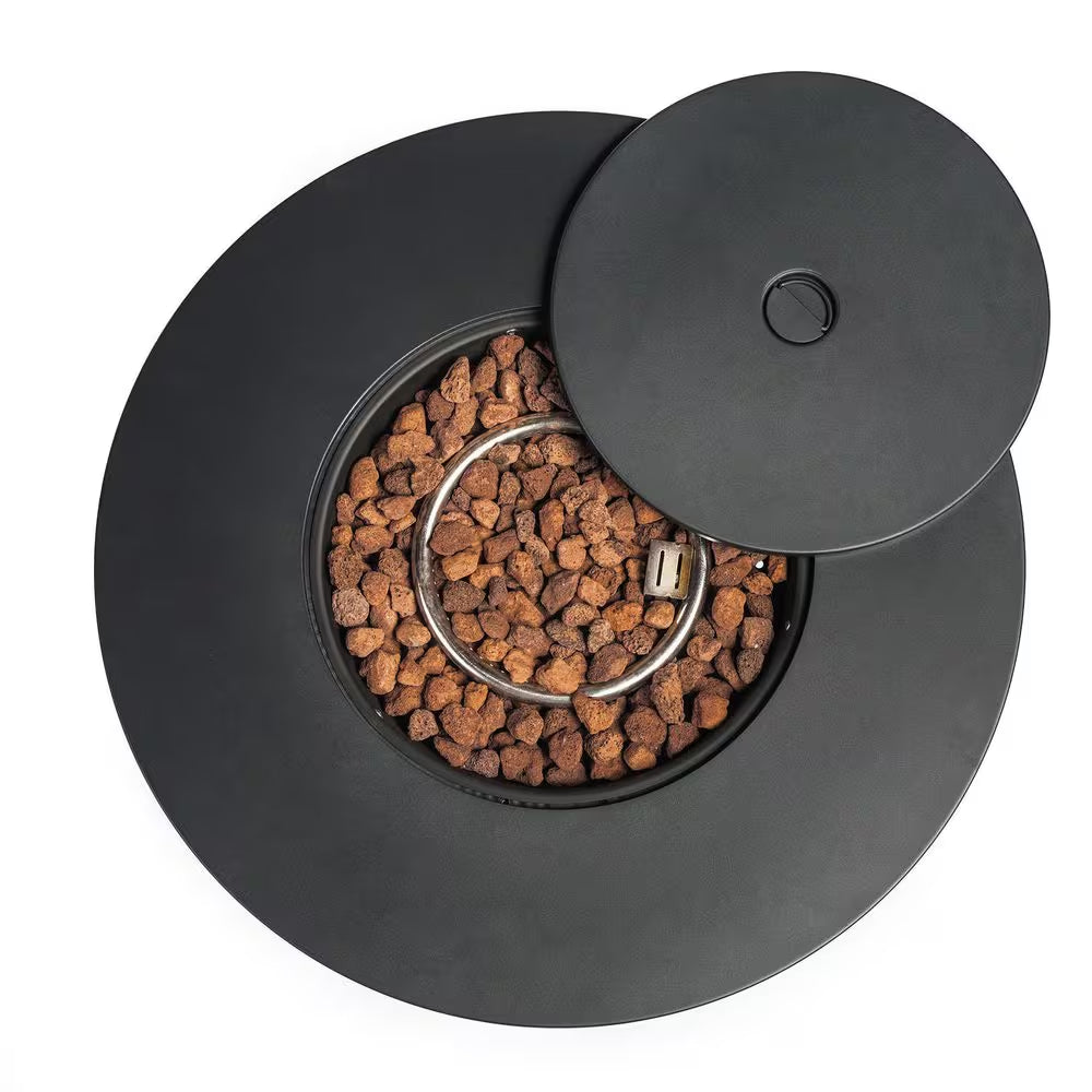 30" Propane Gas Fire Pit Table, 50000 BTU round Steel Fire Pit