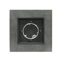 Wellington 33 In. X 24 In. Square Concrete Propane Outdoor Patio Fire Pit in Dark Grey