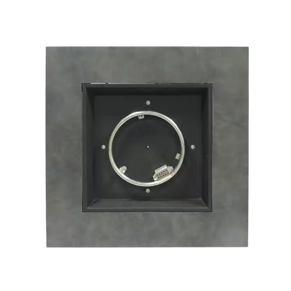 Wellington 33 In. X 24 In. Square Concrete Propane Outdoor Patio Fire Pit in Dark Grey