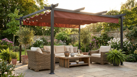 Retractable Pergola Canopy — Lifestyle